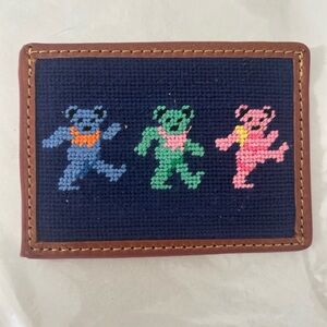 Colorful Bear Needlepoint Card Holder